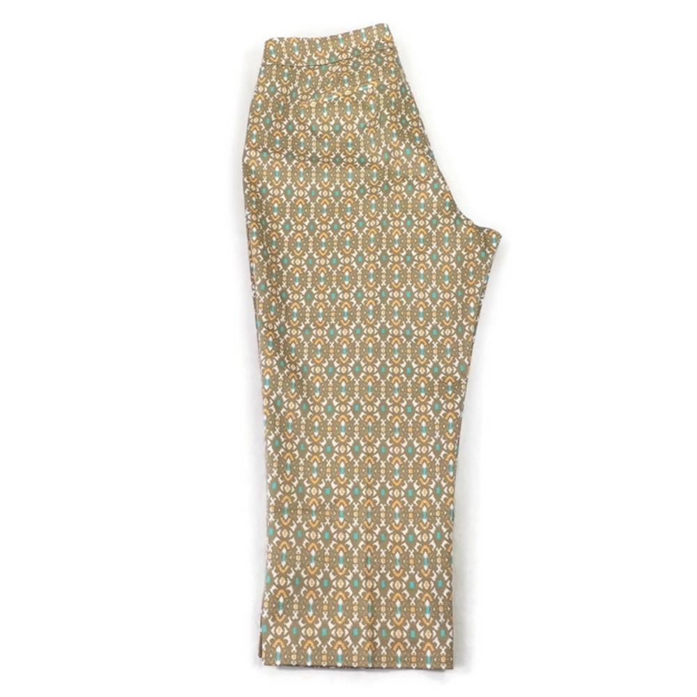 Ruby Road Multicolor Print Cropped Casual Flat Fr… - image 4